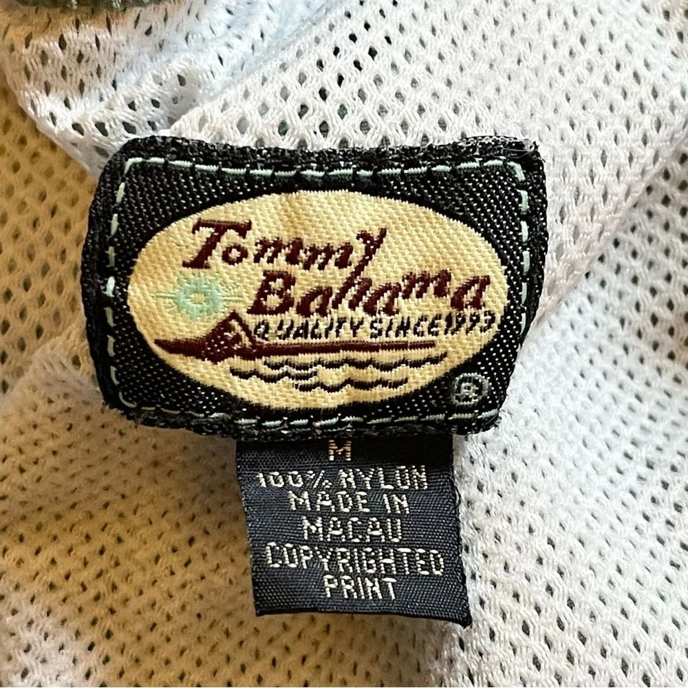 Tommy Bahama Mens Swim Trunks - Green Tropical Print - Size M